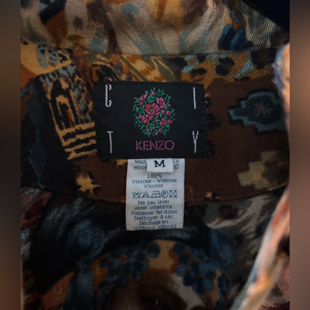Vintage Kenzo City 90th Oversized Shirt Blouse M - Picture 3 of 9